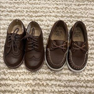 Janie and Jack Brown Kids Shoe Set